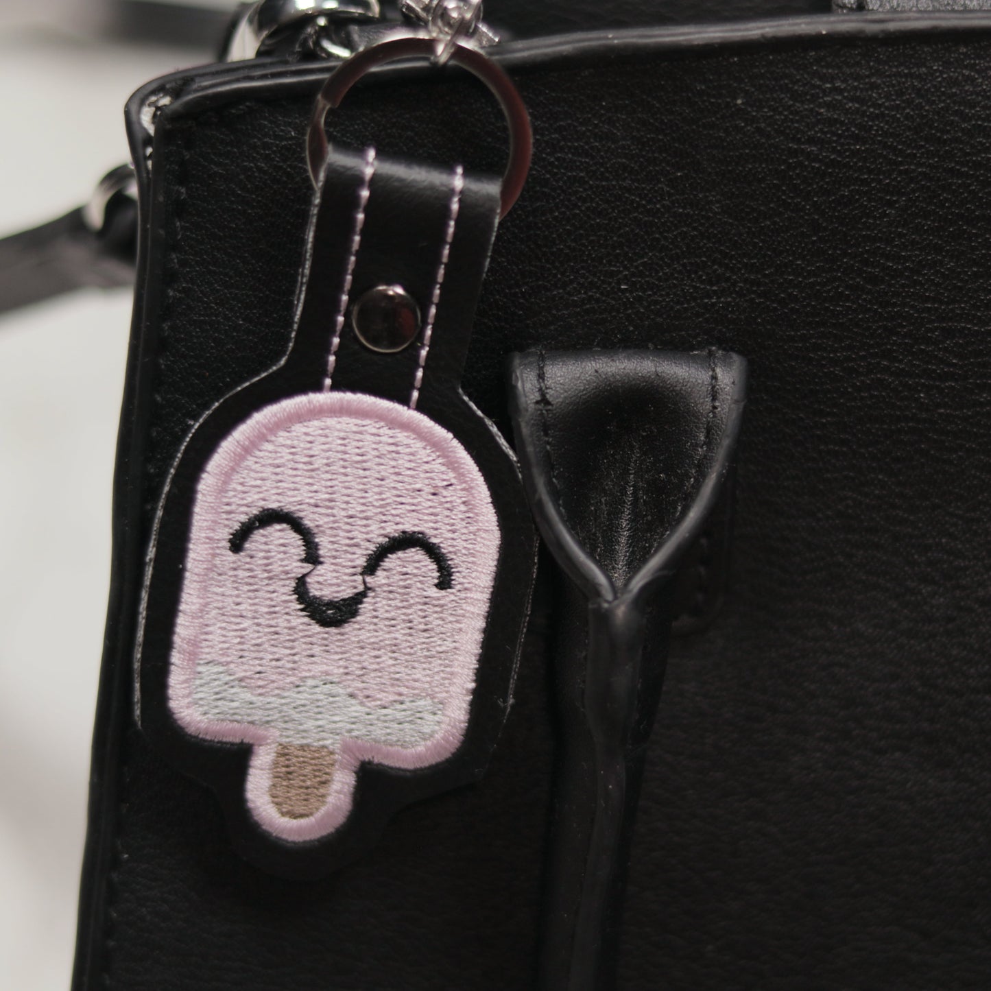 Fudge Embroidered Vinyl Keychain