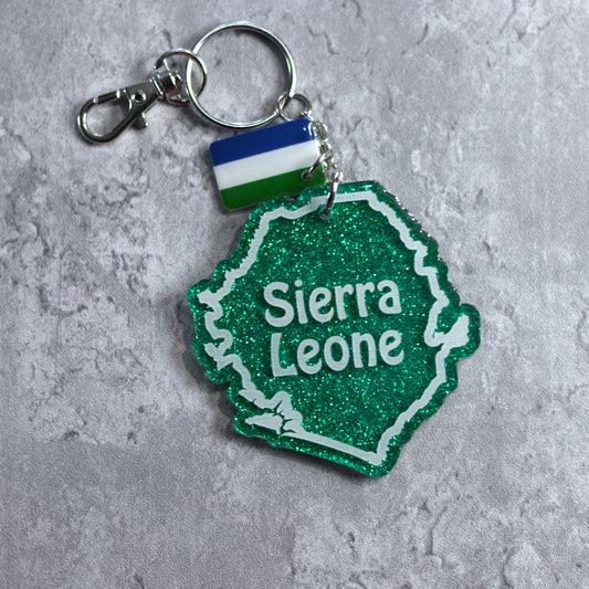 Sierra Leone Acrylic Keychain