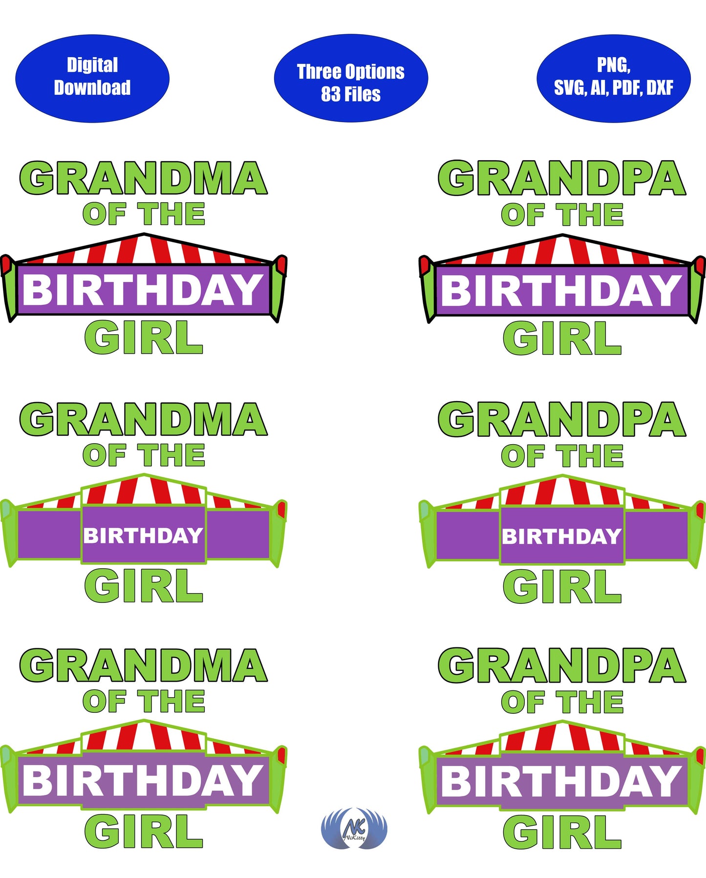 Birthday Girl Infinity and Beyond Family SVG, DXF, Adobe Illustrator & PNG Download