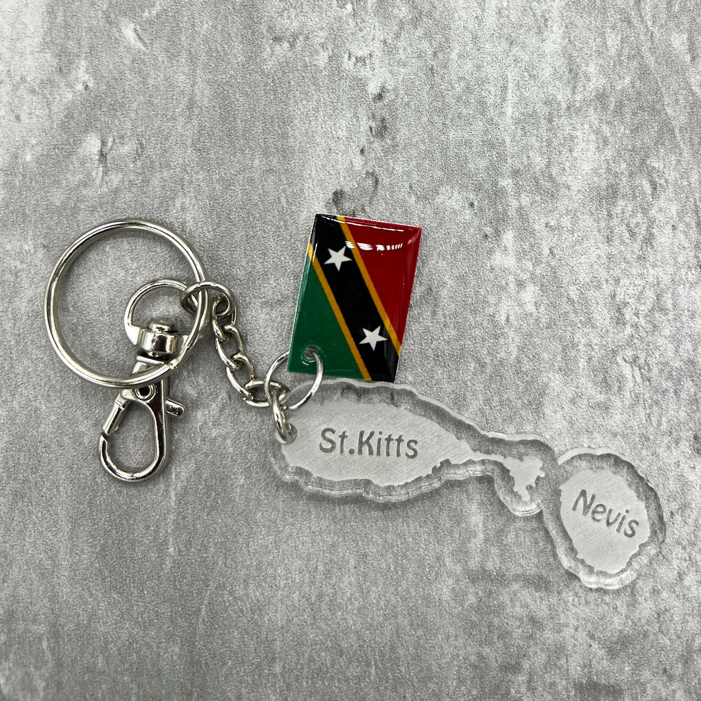 St. Kitts & Nevis Acrylic Keychain Design 1