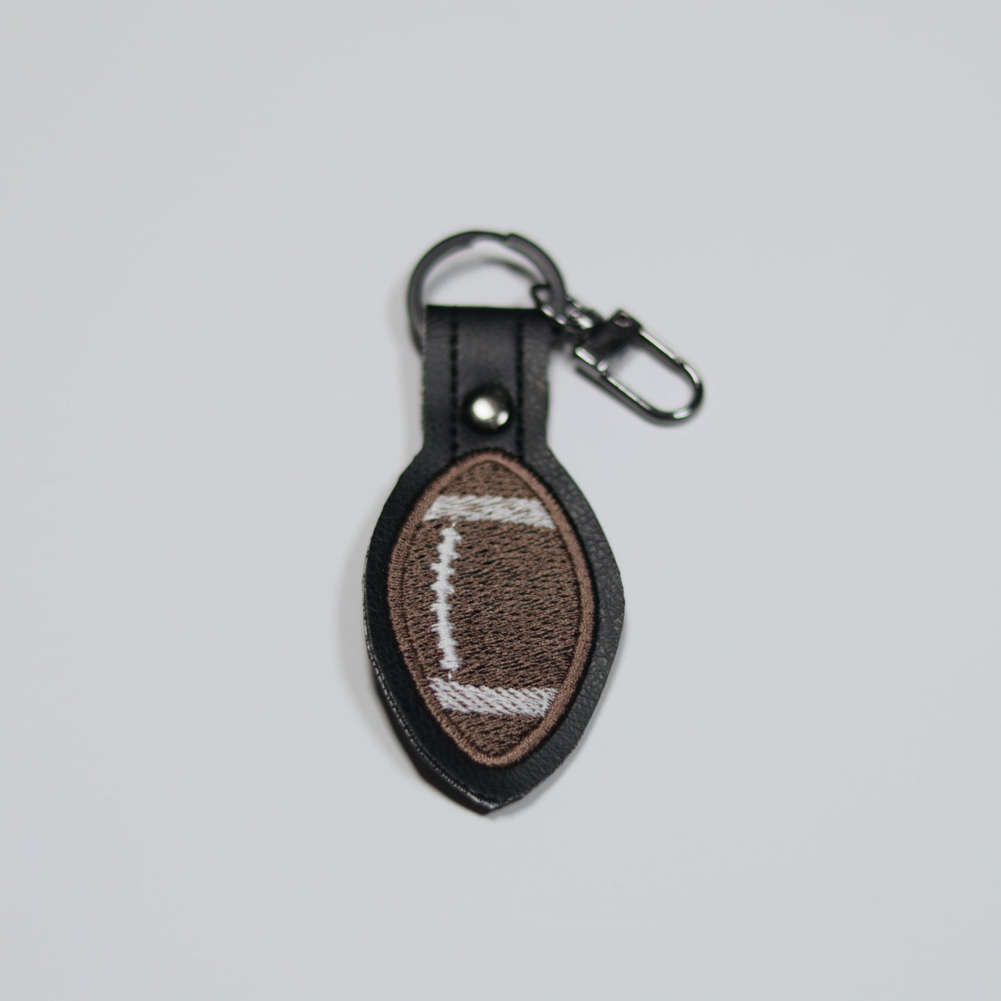 Football Embroidered Vinyl Keychain