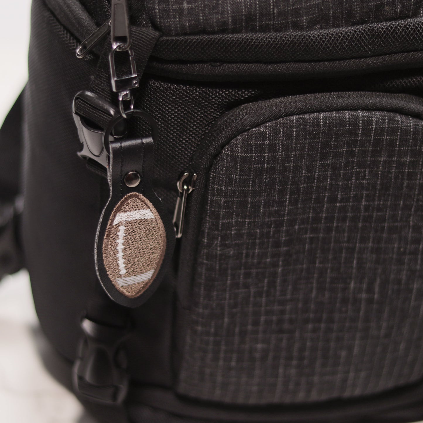 Football Embroidered Vinyl Keychain