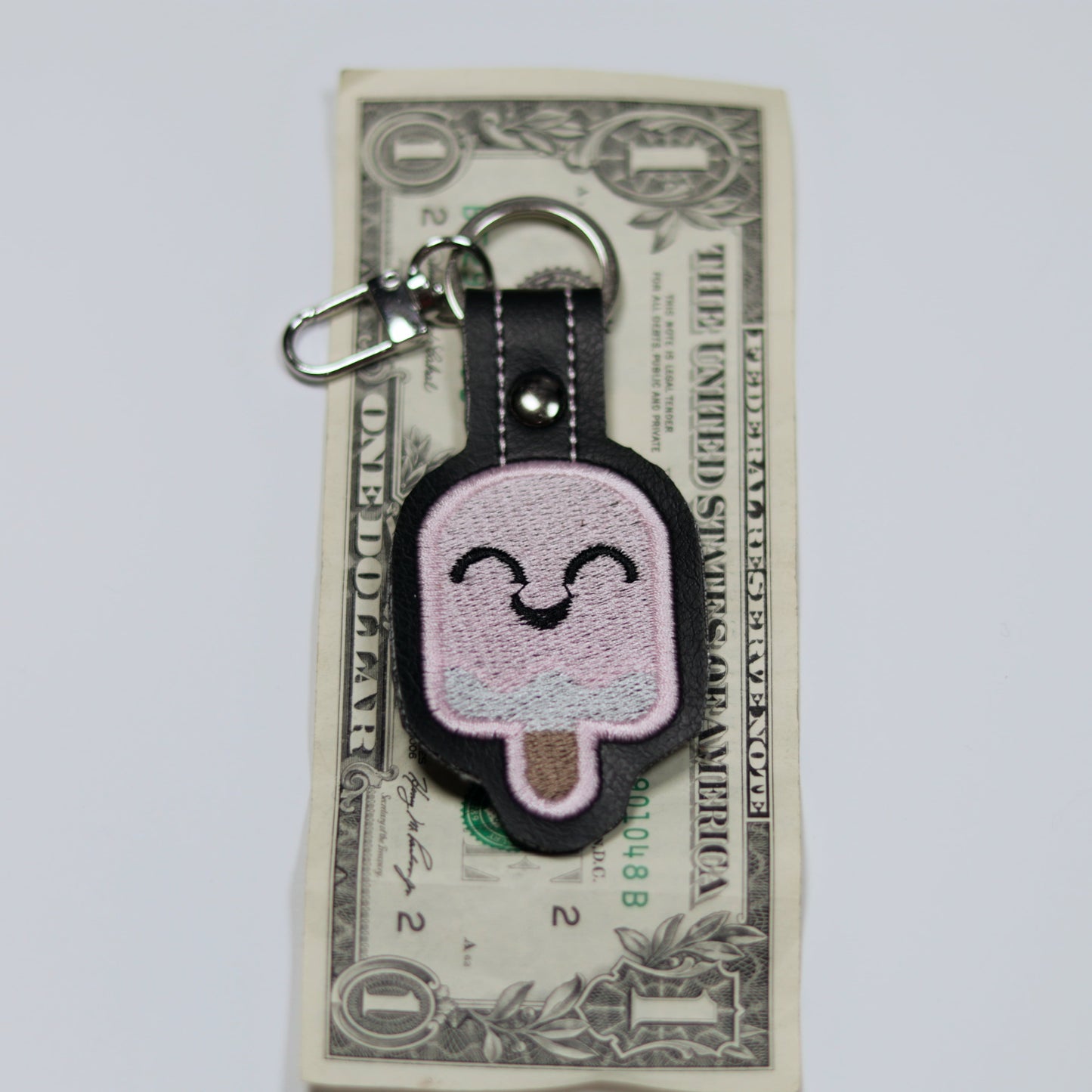 Fudge Embroidered Vinyl Keychain