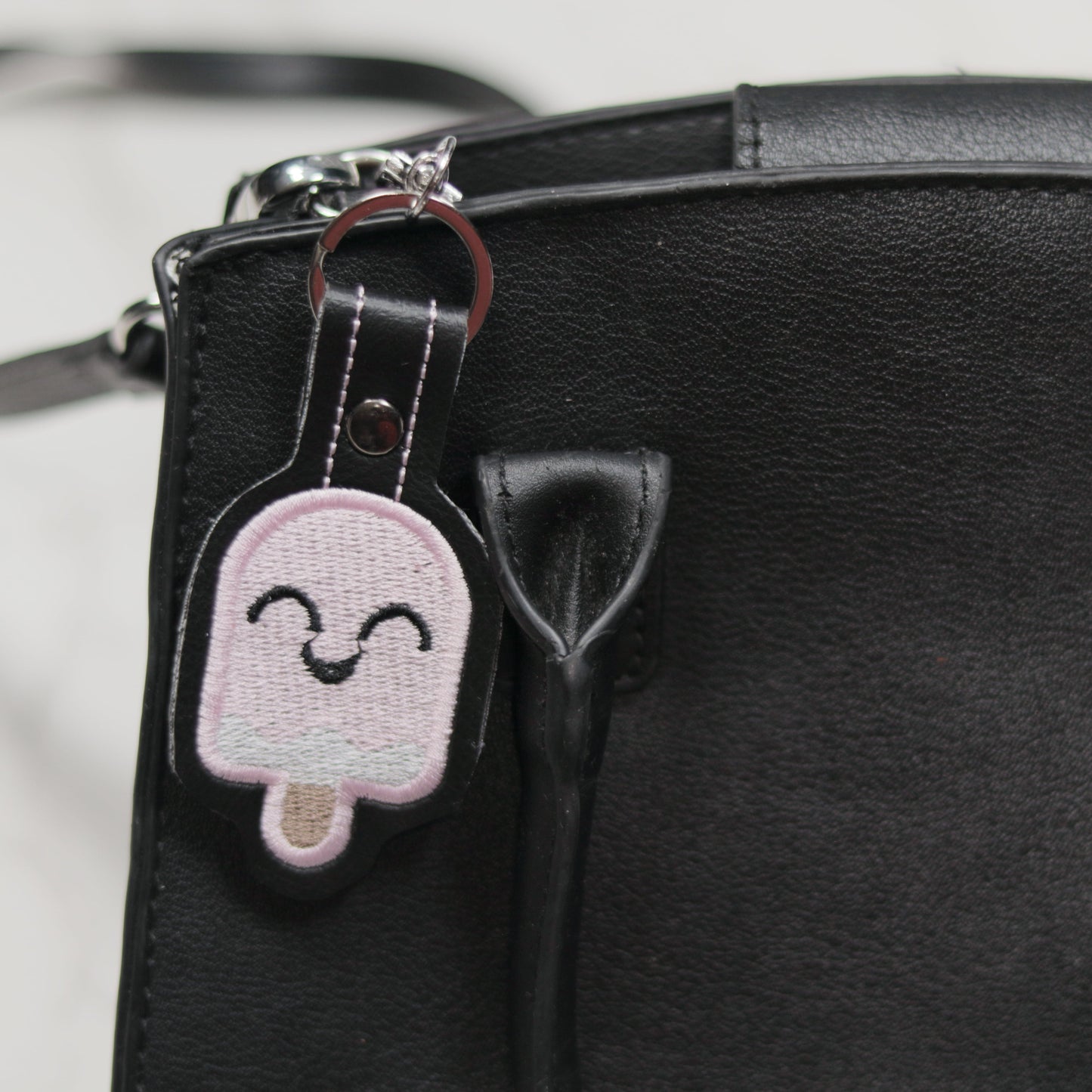 Fudge Embroidered Vinyl Keychain