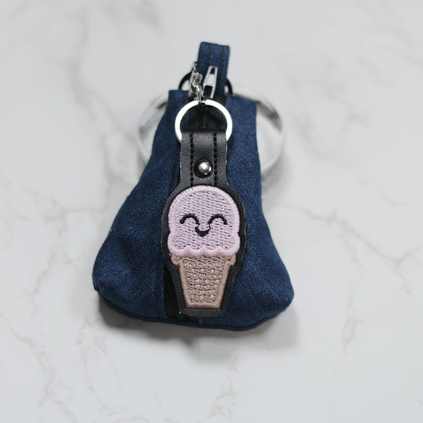 Kawaii Ice Cream Cone Keychain