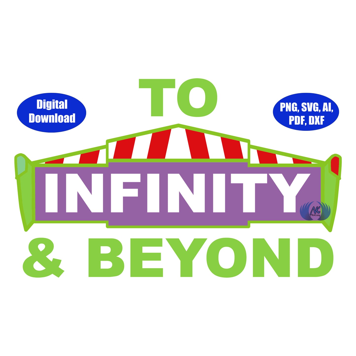 3rd Birthday Infinity and Beyond SVG, DXF, Adobe Illustrator, PDF & PNG Download