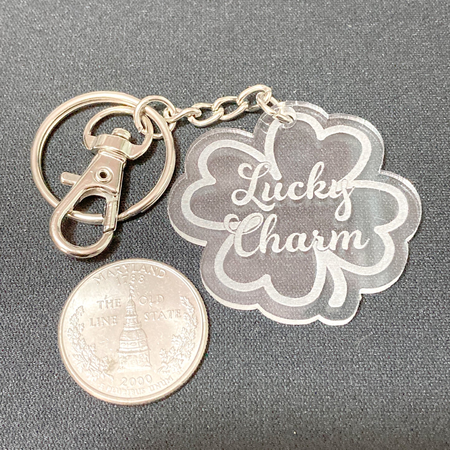 Lucky Charm Wood Keychain