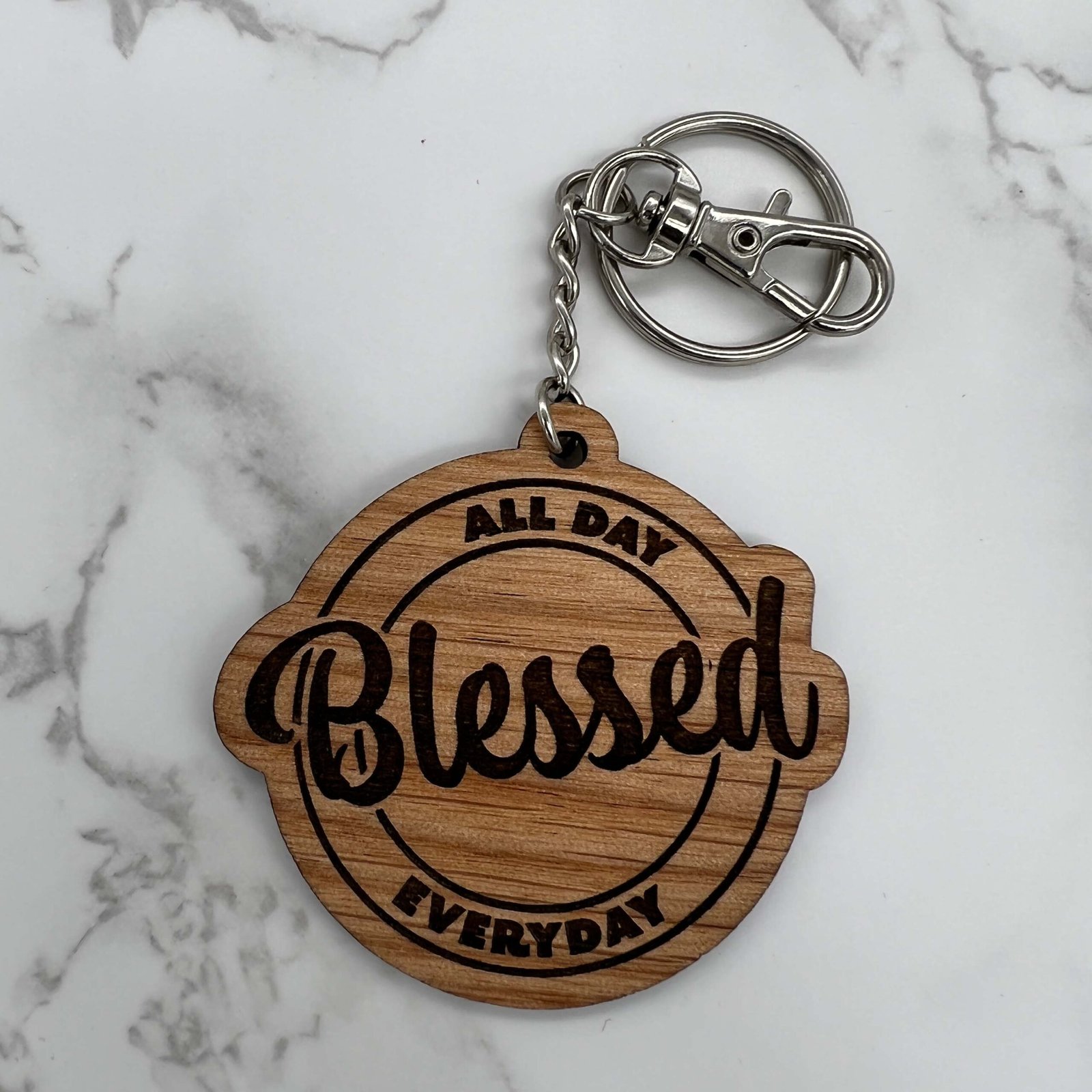 Blessed, All Day, Everyday Keychain