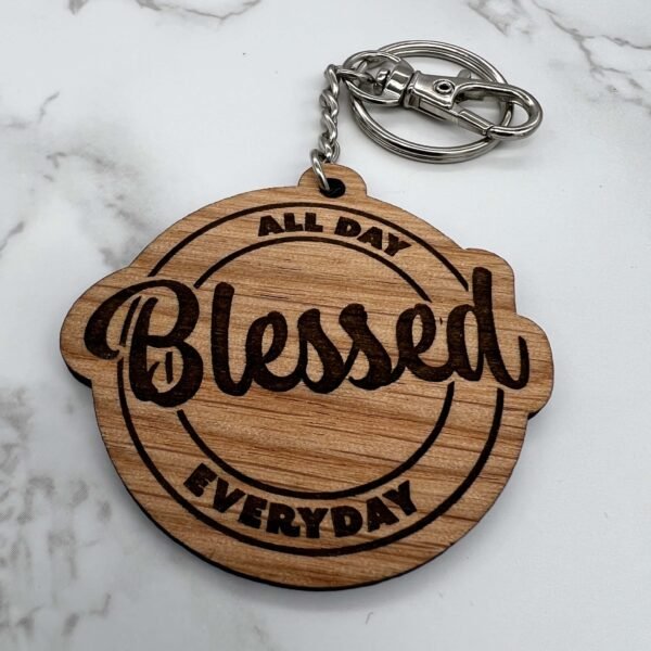 blessed, all day, everyday keychain