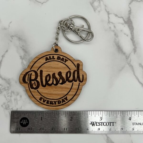 blessed, all day, everyday keychain