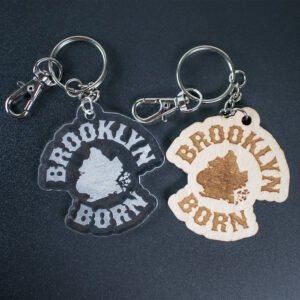 brooklyn born 13 keychain